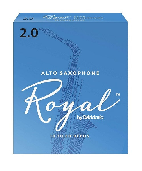 D'Addario Woodwinds (Rico) Cañas Royal para Saxofón Alto 2, RJB1020(10), Caja con 10 Pzas