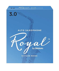 D'Addario Woodwinds (Rico) Cañas Royal para Saxofón Alto 3, RJB1030(10), Caja con 10 Pzas