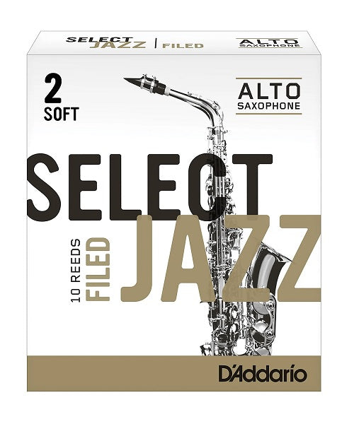 D'addario (Rico) Cañas "Select Jazz" para Saxofón Alto 2S, RSF10ASX2S(10), Caja con 10 Pzas