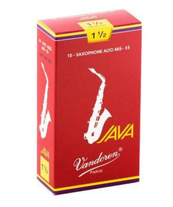 Vandoren Cañas "JAVA Filed-Red Cut" para Saxofón Alto 1 1/2, SR2615R(10), Caja con 10 Pzas