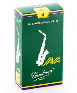Vandoren Cañas "Java" Para Saxofón Alto 4, SR264(10), Caja Con 10 Pzas