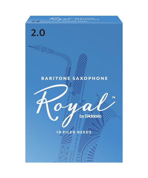 D'addario (Rico) Cañas Royal Para Saxofón Barítono 2, RLB1020(10), Caja Con 10 Pzas
