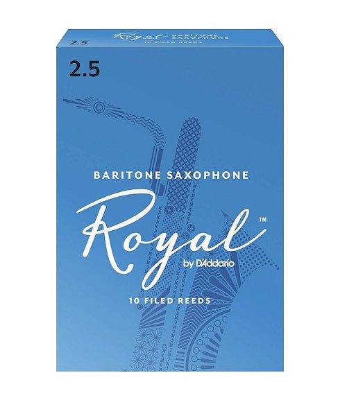 D'addario (Rico) Cañas Royal Para Saxofón Baritono 2 1/2, RLB1025(10), Caja Con 10 Pzas