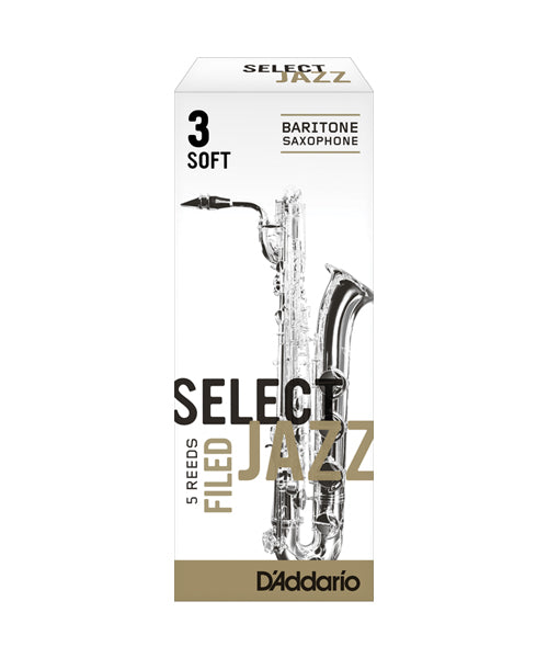 D'addario (Rico) Cañas "Select Jazz" Para Saxofón Barítono 3S, RSF05BSX3S(5), Caja Con 5 Pzas