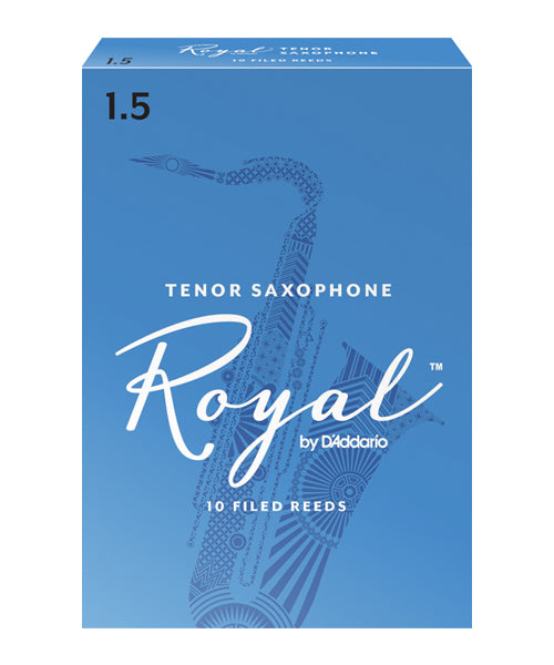 D'Addario Woodwinds (Rico) Cañas Royal Para Saxofón Tenor 1 1/2, RKB1015(10), Caja Con 10 Pzas