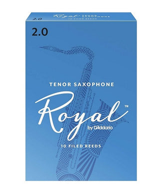 D'Addario Woodwinds (Rico) Cañas Royal para Saxofón Tenor 2, RKB1020(10), Caja con 10 Pzas
