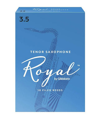 D'Addario Woodwinds (Rico) Cañas Royal Para Saxofón Tenor 3 1/2, RKB1035(10), Caja Con 10 Pzas