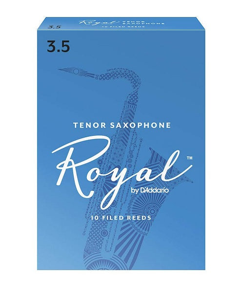 D'Addario Woodwinds (Rico) Cañas Royal Para Saxofón Tenor 3 1/2, RKB1035(10), Caja Con 10 Pzas