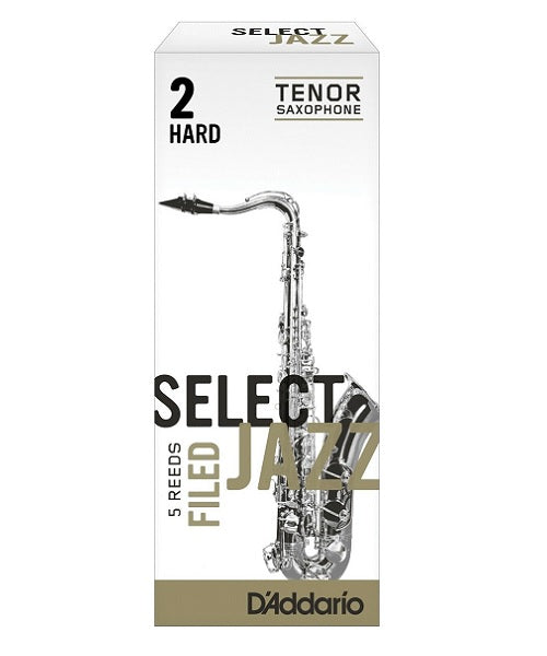 D'Addario Woodwinds (Rico) Cañas "Select Jazz" para Saxofón Tenor 2H Filed, RSF05TSX2H(5), Caja con 5 Pzas