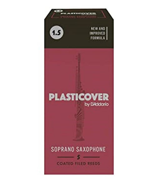 D'Addario Woodwinds (Rico) Cañas Plasticover para Saxofón Soprano 1 1/2, RRP05SSX150(5), Caja con 5 Pzas