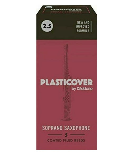 D'Addario Woodwinds (Rico) Cañas Plasticover para Saxofón Soprano 2 1/2, RRP05SSX250(5), Caja con 5 Pzas