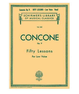 Hal Leonard CONCONE 50 LESSONS OP. 9 LOW VOICE