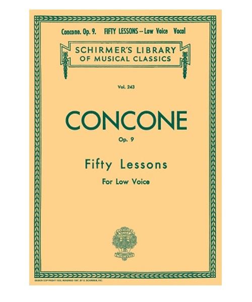 Hal Leonard CONCONE 50 LESSONS OP. 9 LOW VOICE