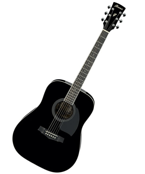 Ibanez Guitarra Acústica Negra PF15-BK, Serie Performance