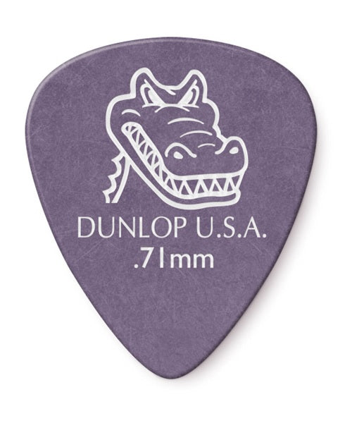 Dunlop Púas Gator Grip 417B.71(36) 0.71mm, Morada con 10 piezas