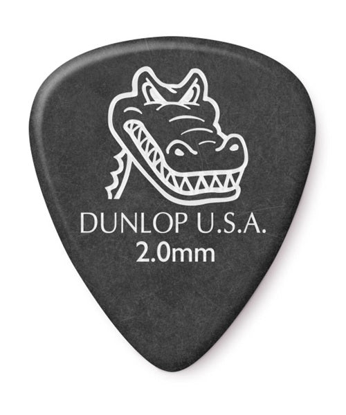 Dunlop Púas Gator Grip 417B2.0(36) 2.00mm, Negro con 10 piezas