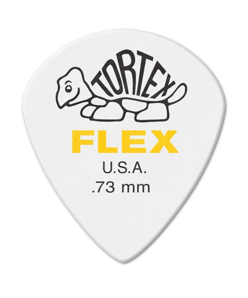 Dunlop Púas Tortex Flex Jazz III XL 466B.73 (36) .73mm, Blanco con 10 piezas