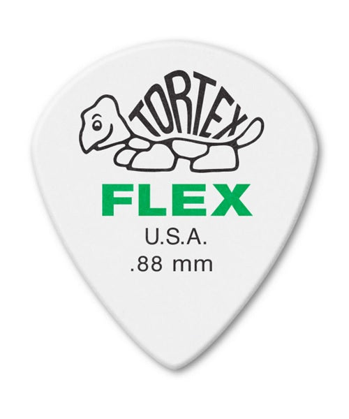 Dunlop Púas Tortex Flex Jazz III XL 466B.88 (36) .88mm, Blanco con 10 piezas