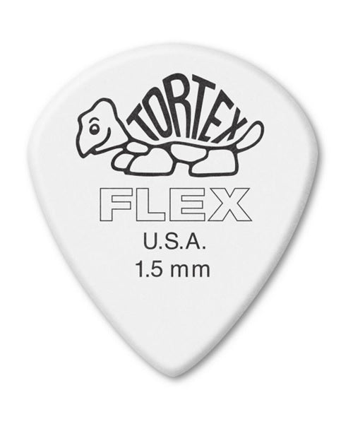 Dunlop Púas Tortex Flex Jazz III XL 466B1.5 (36) 1.50mm, Blanco con 10 piezas