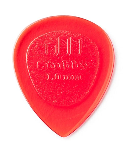 Dunlop Púas Stubby Jazz 474R1.0(24) 1.00mm, Rojo con 10 piezas