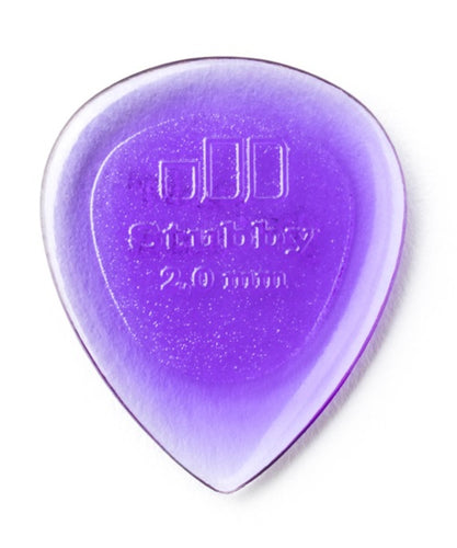 Dunlop Púas Stubby Jazz 474R2.0(24) 2.00mm, Violeta con 10 piezas