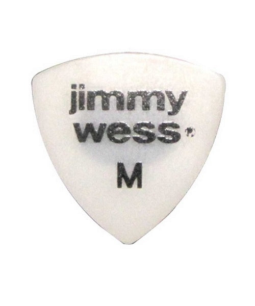 Jimmy Wess Púas Forma Escudo Medium con Lija JW-TR-M(50), Blanco (Paquete con 10 pzas)