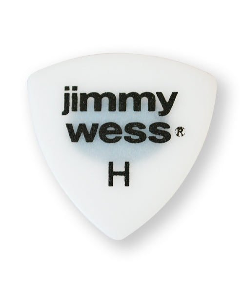 Jimmy Wess Púas Forma Escudo Heavy con Lija JW-TR-H(50), Blanco (Paquete con 10 pzas)