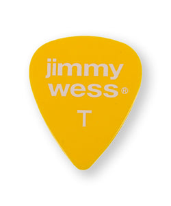 Jimmy Wess Púas Forma Gota Thin JW-TD-T(50), Amarillo (Paquete con 10 pzas)