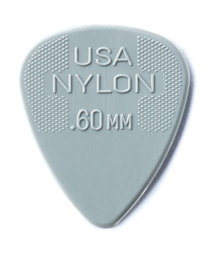 Dunlop Púas Nylon Standard 44B.60(36) .60mm, Gris Claro con 10 piezas