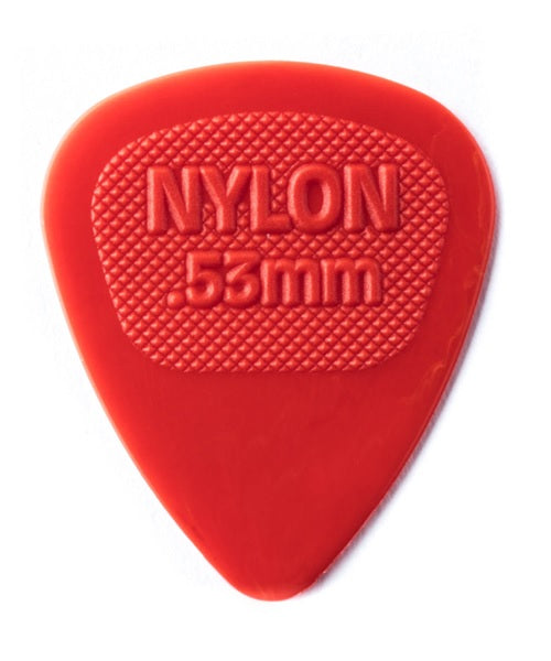 Dunlop Púas Nylon Midi 443B.53(36) Standard .53mm, Rojo con 10 piezas