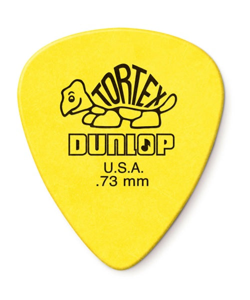 Dunlop Púas Tortex Standard 418B.73(36) .73mm, Amarillo con 10 piezas