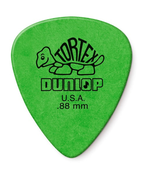 Dunlop Púas Tortex Standard 418B.88(36) .88mm, Verde con 10 piezas