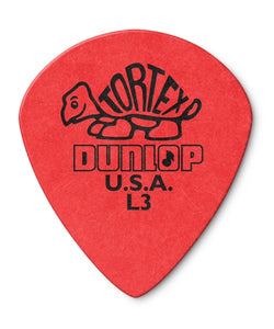 Dunlop Púas Tortex Jazz III Light 472RL3(36) .50mm, Rojo con 10 piezas