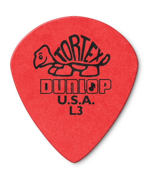 Dunlop Púas Tortex Jazz III Light 472RL3(36) .50mm, Rojo con 10 piezas