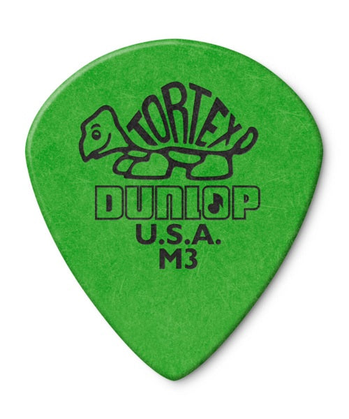 Dunlop Púas Tortex Jazz III Medium 472RM3(36) .88mm, Verde con 10 piezas