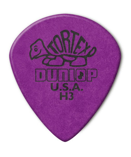Dunlop Púas Tortex Jazz III Heavy 472RH3(36) 1.14mm, Morado con 10 piezas