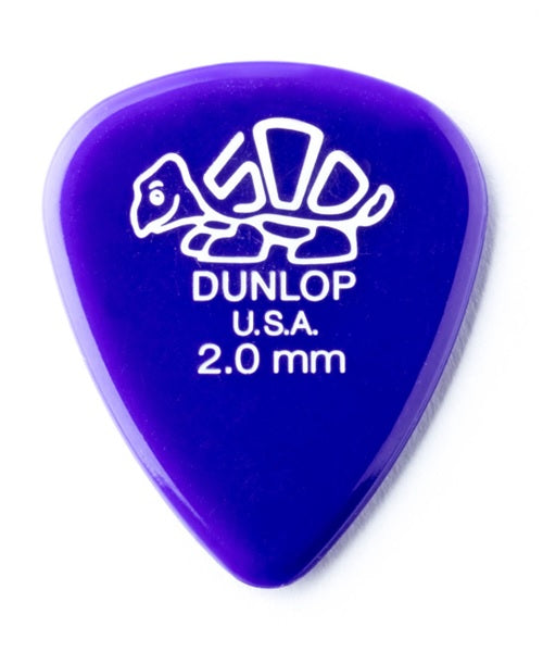 Dunlop Púas Delrin 500 41B2.0(36) 2.00mm, Purpura con 10 piezas