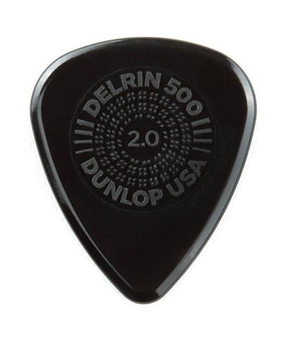 Dunlop Púas Prime-Grip Delrin 500 450B2.0 (36) 2.00mm, Negro con 10 piezas