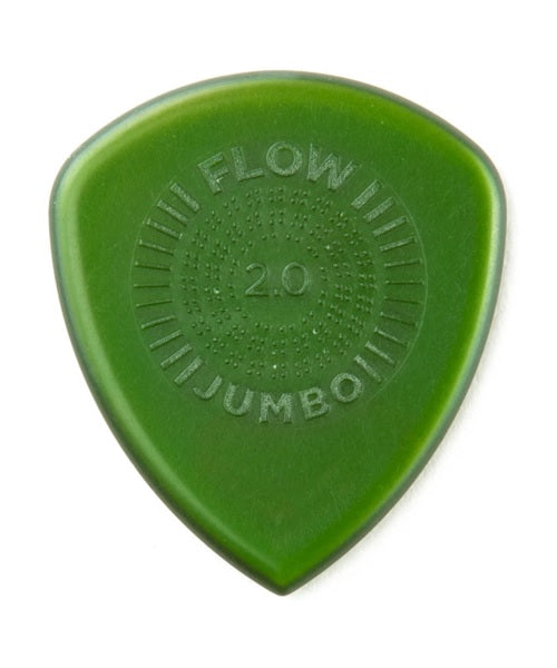 Dunlop Púas Flow Jumbo Grip 547R2.0(12) 2.00mm, Verde con 12 piezas