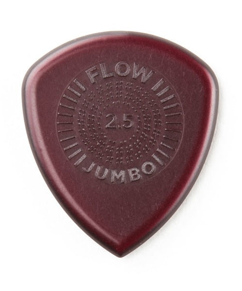 Dunlop Púas Flow Jumbo Grip 547R2.5(12) 2.50mm, Vino con 12 piezas