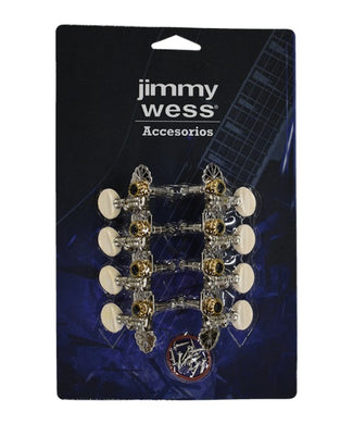 Jimmy Wess Maquinaria SKM482-CK para Mandolina 4+4 Niquelada (Perno y Botón Plástico)