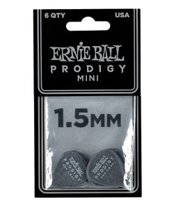 Ernie Ball Púas Prodigy 9200 Mini Negro 1.50 con 6 Piezas