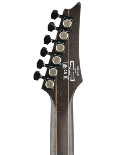 Ibanez Guitarra Eléctrica Azul Tornasol S671ALB-BCM, Serie S Axion Label
