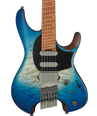 Ibanez Guitarra Eléctrica Azul Sombreado Mate QX54QM-BSM con Funda, Serie Q