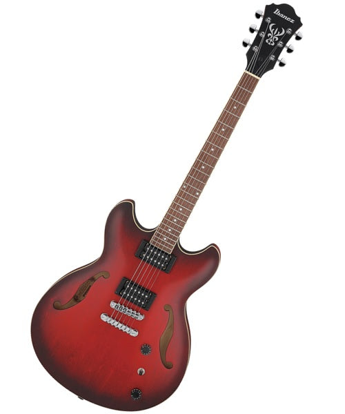 Ibanez Guitarra Eléctrica Rojo Sombreado Mate AS53-SRF, Serie Artcore