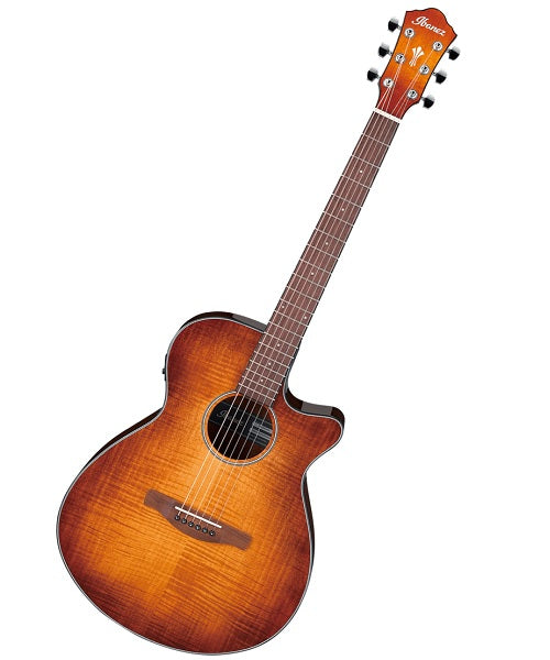 Ibanez Guitarra Electroacústica Ámbar Sombreado AEG70-VVH, Serie AEG
