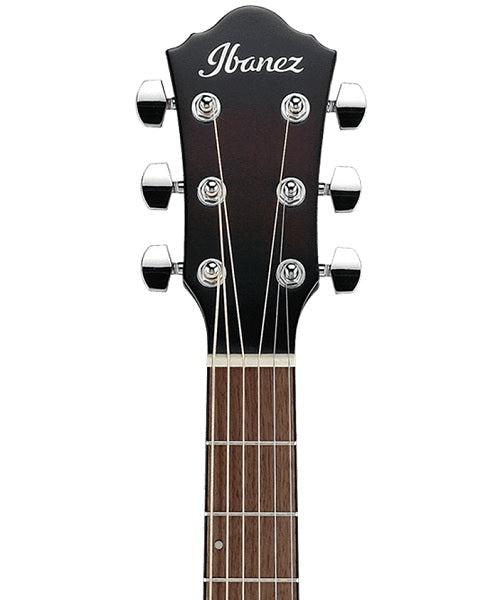 Ibanez Guitarra Electroacústica Café Sombreado Negro AEWC11-DVS, Serie AEW