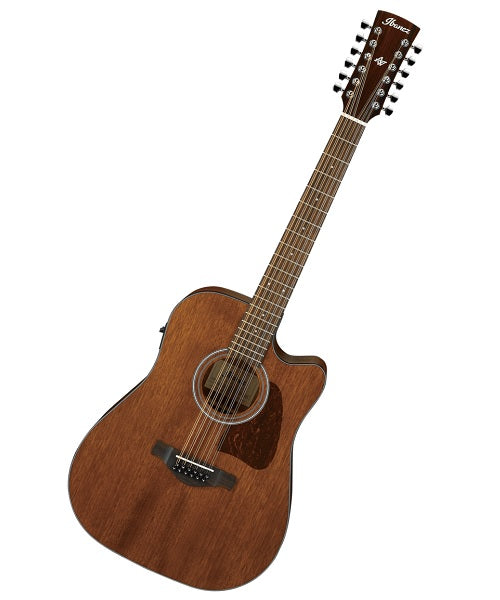 Ibanez Guitarra Electroacústica Caoba de 12 cuerdas AW5412CE-OPN, Serie Artwood