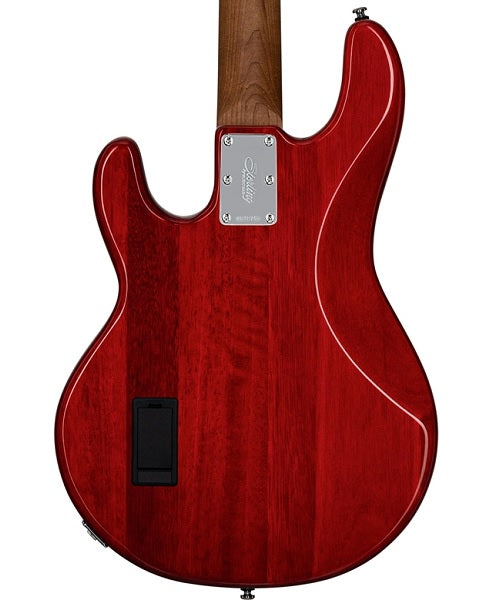 “Exclusiva en Veerkamp Online” Sterling by Music Man Bajo Eléctrico Ámbar Transparente/Sombreado Rojo con Funda RAY34FM-HCB-R2, StingRay