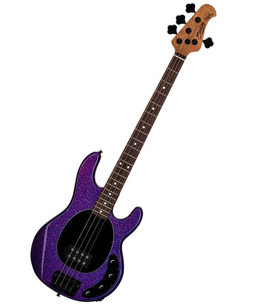 “Exclusiva en Veerkamp Online” Sterling by Music Man Bajo Eléctrico Morado Brillante con Funda RAY34-PSK-R2, StingRay